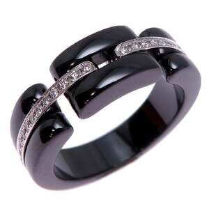 Chanel Ultra Ring Ceramic And 18K White #228908C21B